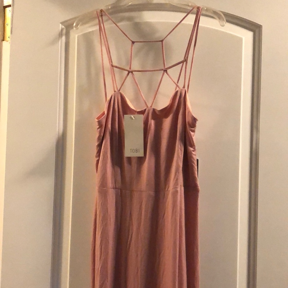 NWT TOBI PINK MAXI T-SHIRT DRESS